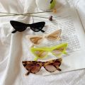 Summer Exaggerated UV Protection Plastic Frame Beach Jelly Color Cat Eye Sunglasses Men's Eyewear Women's Sunglasses Triangle shape Glasses. 