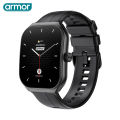 Armor Arc Smart Watch 1.96" Arc AMOLED Display, Bluetooth Calling, Always-On Display, 1 ATM Water Resistant, Wireless Charging - Free Extra Strap. 