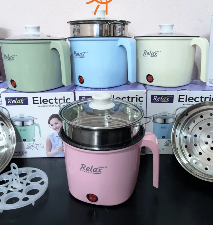 Relax%20-%201.8L%20Multi-Function%20Electric%20Cooker%20with%20Steamer%20%7C%20Double%20Layer%20Non-Stick%20Mini%20Rice%20Cooker,%20Hot%20Pot%20&%20Momo%20Maker%20%7C%20Rapid%20Noodle%20Maker%20600W%20Portable%20Cooking%20Pot%20-%20Image%203