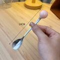 Kitchen accessories Stainless Steel Spoon Cute Ball Coffee Spoon Ice Cream Dessert Tea Stirring Spoon For Picnic Kitchen Accessories JUE. 