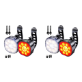 JINMY 2X Bike Lights [4+6 Modes], USB Rechargeable Bike Lights Front & Back, IP65 Waterproof Bicycle Lights for Road Mountain. 