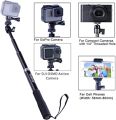 Extendable Aluminum Selfie Stick | Compatible with GoPro, SJCAM, and Other Action Cameras. 