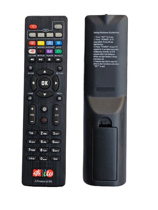 DIshhome iPTV remote Controller (Free 2 AAA Battery)