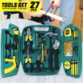27Pcs Household Tools Set Mixed Ironware Hardware Kit Box For Car Computer Phone Multi-Function Toolbox Screwdriver Bit. 