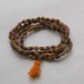 Tulashi Mala - Original 8mm Satwik Tulsi Jap Mala With Thread Knot - 108 Beads Tulshi mala. 