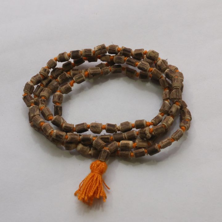 Tulashi Mala - Original 8mm Satwik Tulsi Jap Mala With Thread Knot - 108 Beads Tulshi mala