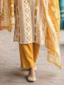 Premium Regal Prism Cotton Suit – Red & Mustard (3 PC) By Noor Fashion Nepal. 
