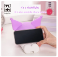 Sanrio Kuromi Patting Night Light YH-335 - Cute Purple Anime Silicone LED Desk Lamp for Kids Bedroom, Rechargeable Soft Touch Sensor Pat Light Nightlamp Gift for Girls. 