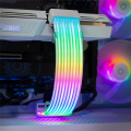 CGearuppt PC RGB Light Strip, PSU Extension Cable, Light Up LED Strip Set for GPU and Motherboard PC Cables, 5V 3 Pin ARGB Sync. 