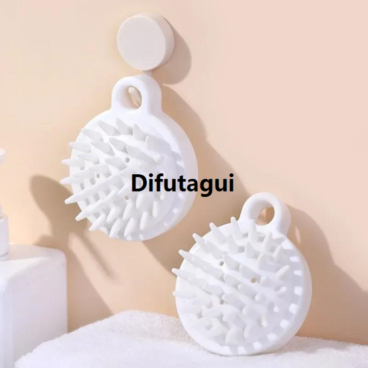 Difutagui 1Pc Japanese Shampoo Massage Comb Handheld Silicone Massage Luxury Scalp Shampoo Massage Brush Mini Head Meridian Massager