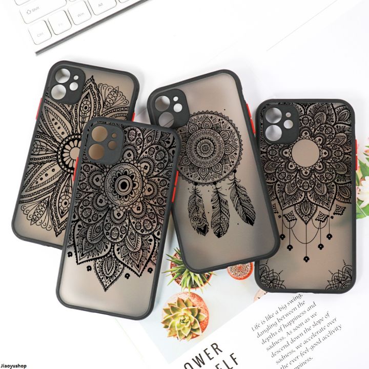 MengsanOriginal USSE8 7 Plax 6s R XS Mo Max 15 Pr Case for Mandala Dream Catcher iPhone 11 13 14 12Mini X2022 2020 Transparent Shockproof Phone Case