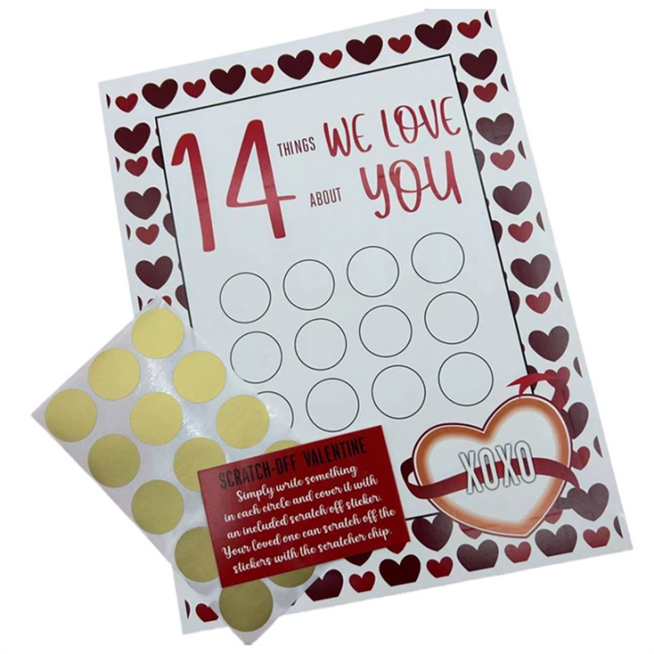 14%20Things%20Love%20Things%20Valentine%20Day%20Scratch-Off%20Print%20Romantic%20Greeting%20Love%20Scratching%20Card%20for%20Husband%20Wife%20Lovers,B%20Easy%20to%20Use%20-%20Image%203