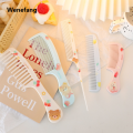 Wenefang Cute Kawaii Cartoon Anti-screw Hair Brush Comb Portable Travel Untangling Makeup Hairbrush Thing for Kids Girls Baby Care Tools. 