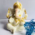 Jenisha 🙏=14 CM Lord Ganesh Bhagwan White Marble Showpiece / God Figure / Statue / Gift Item. 