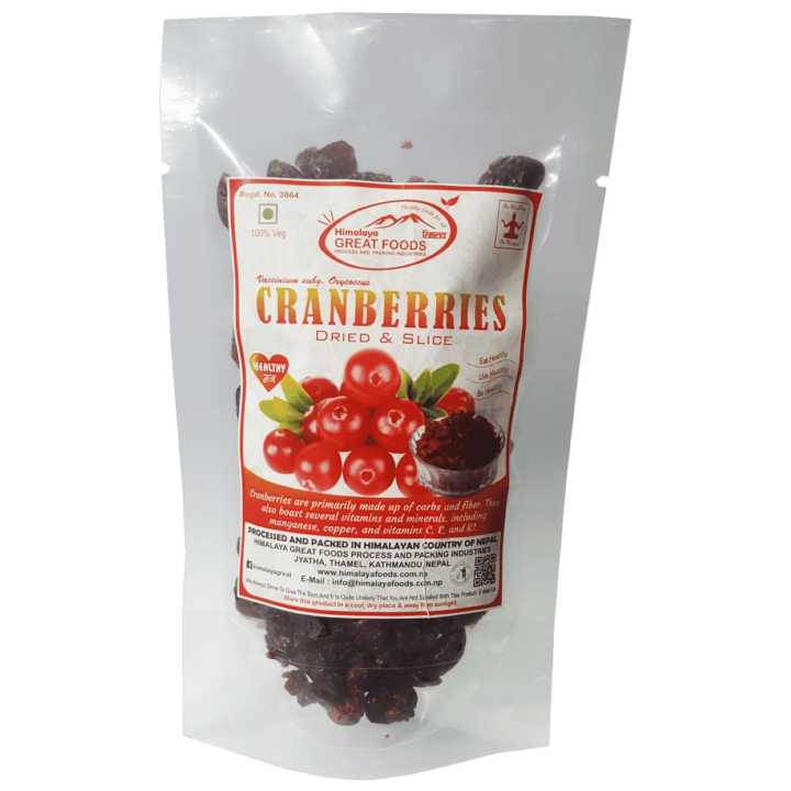 Dried Slice Cranberries - 100g