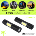 Kqueebee New Mini Portable Aluminum Q5 LED Flashlight XPE&COB Work Light lanterna Powerful Pen Torch Lamp 4 Modes Use 14500 or AA. 