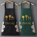 Unisex Striped Apron with Hand Pockets Waterproof Oil Resistant Kitchen Apron. 