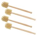 NAMUNY Toilet Brush, 4 Pack Wood Toilet Brush Made of Beechwood, Strong Hemp Bristles with 360° Cleaning Power. 
