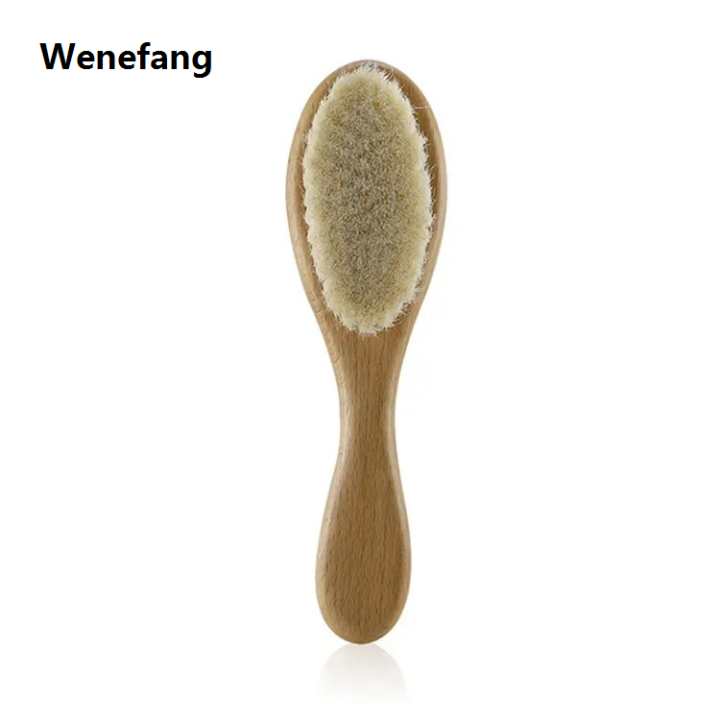 Wenefang%20Newborn%20Baby%20Wooden%20Brush%20Baby%20Natural%20Wool%20Comb%20Newborn%20Hair%20Brush%20Infant%20Head%20Birth/Christening/Birthday%20Baby%20Shower%20Gift%20-%20Image%205