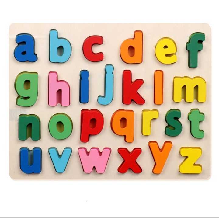 Wooden 3D English Letter Board abcd