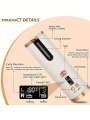 New style Portable and rechargeable timer set, with ceramic rotating barrel automatic curling iron, 6 temperatures and, fast H. 