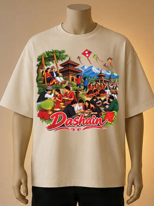 Dashain%20Printed%20T-Shirt%20for%20Men%20&%20Women%20%E2%80%93%20Festival%20Design-%20Brown,%20Blue,%20Black,%20White,%20cream,%20Maroon%20-%20Image%204