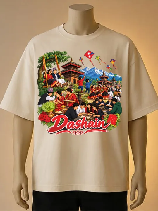 Dashain%20Printed%20T-Shirt%20for%20Men%20&%20Women%20%E2%80%93%20Festival%20Design-%20Brown,%20Blue,%20Black,%20White,%20cream,%20Maroon%20-%20Image%204