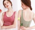 2 Pcs Tops Tube Seamless Bras with Chest Pad Wireless Bra Crop Top Bralette Sports For Women. 