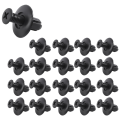 NAMUNY 20 Pcs 8mm Hole Push in Expanding Screw Panel Clips Plastic Rivet Black. 
