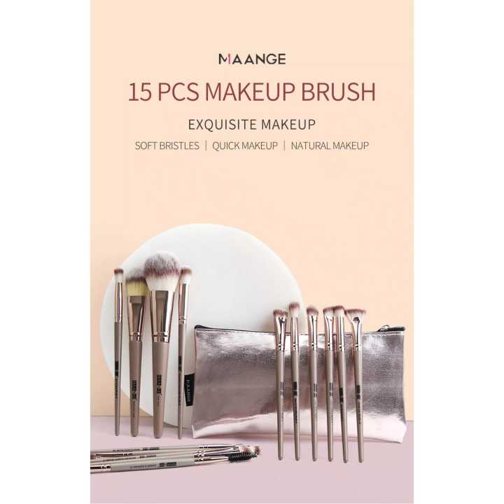 MAANGE 15Pcs Makeup Brush Blush/Coutour/Concealer/Foundation/Eye Makeup Brush Tools MAG 5880SB