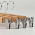 Yunxi Clothing Store Solid Wood Natural Color Men Women Children Pants Wooden Household Rack Skirt Clip. 