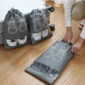 1Pc Portable Travel Shoe Bag , Waterproof Shoe Bag For Gym,Travel,Space-saving Dust-proof Storage Bag With Rope Non-woven Shoe Bag. 
