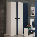 Quanu Q&U Furniture - {L= 4Feet * B= 1.11Feet * H= 6.9Feet} Blue Color Multiple Partitions For Storage 3 Door Cabinet - 6701H. 