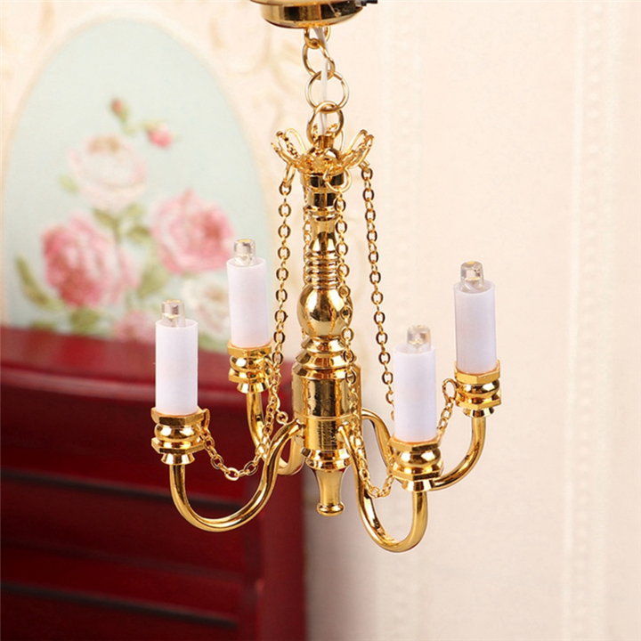 1%20Piece%201:12%20Mini%204%20Arm%20Ceiling%20Lamp%20Chandelier%20LED%20Lamp%20Decoration%20Gold%20-%20Image%207