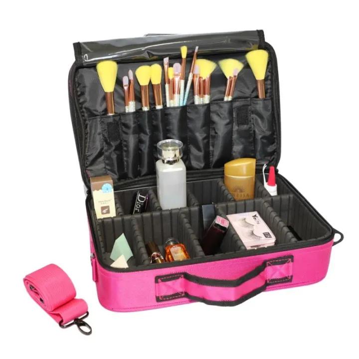 Cosmetic%20Bag,%20Portable%20Travel%20Makeup%20Case,%20Large%20Professional%20Makeup%20Brush%20Makeup%20Supplies%20Storage%20Box,%20Black%20-%20Image%207