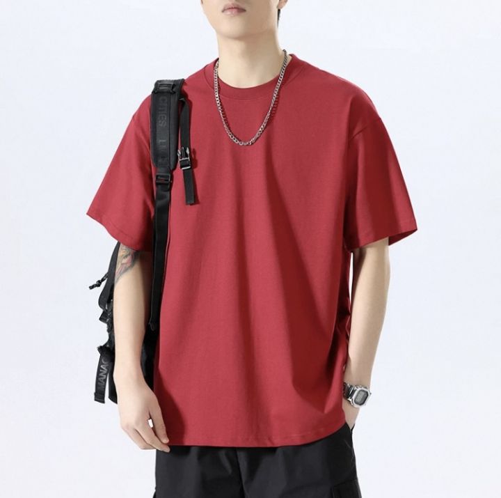 New%20Drop%20Shoulder%20Plain%20T-Shirt%20For%20Men%20-%20Image%207