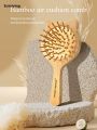 Sutuiying Bamboo Hair Brush - Natural Wooden Anti-Static Comb Scalp Hot Selling Massager, Air Cushion Design for Detangling (Women/Men). 