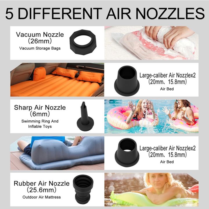 NAMUNY%20Portable%20Wireless%20Air%20Pump%20Kits%20Electric%20Rechargeable%20Ultralight%20Inflator%20Inflate%20for%20Sleeping%20Pad%20Camping%20Mattres%20Black%20-%20Image%206