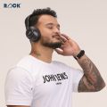 Rock Vibe Wireless Headphone With Mic l Active Noise Cancelling Black Headphones | Bluetooth 5.3 l 50hrs Good Battery Life. 