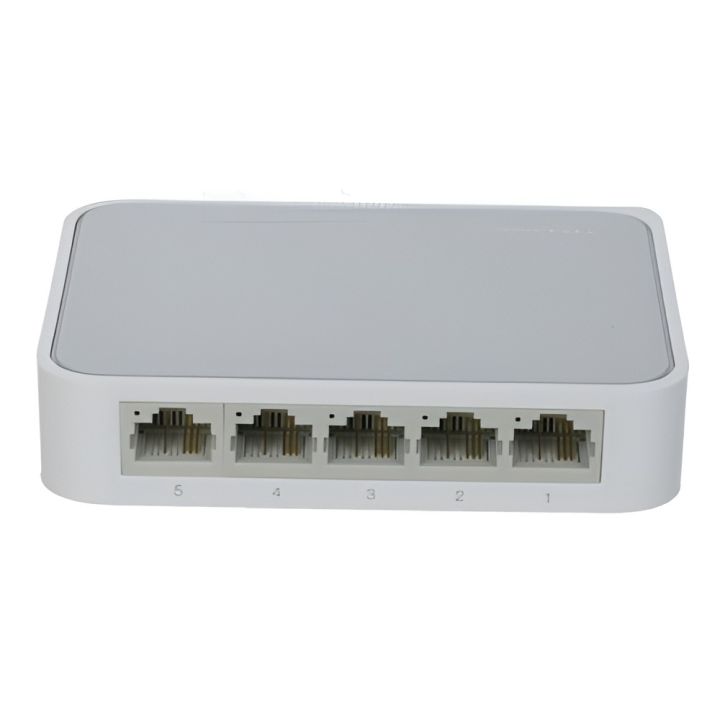 5 Port 10/100 Mbps Fast Ethernet Switch | Desktop Ethernet Splitter | Ethernet Hub | Plug & Play | Fanless Quiet | Desktop Design | Unmanaged