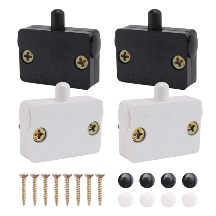 4 Pcs Cabinet Door Switch Cabinet Lamp Switch Drawers Open on Close ...