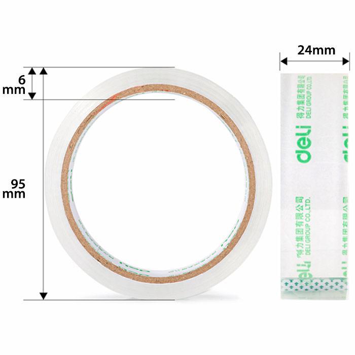 Deli%20Clear%20Cello%20Tape%2024mm%20x%2040y%20Tube%20of%2012%20Rolls%20W30130%20-%20Image%202
