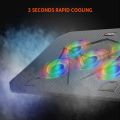 MeeTion MT – CP3030 RGB Light Laptop Cooling Pad with Adjustable Stand. 