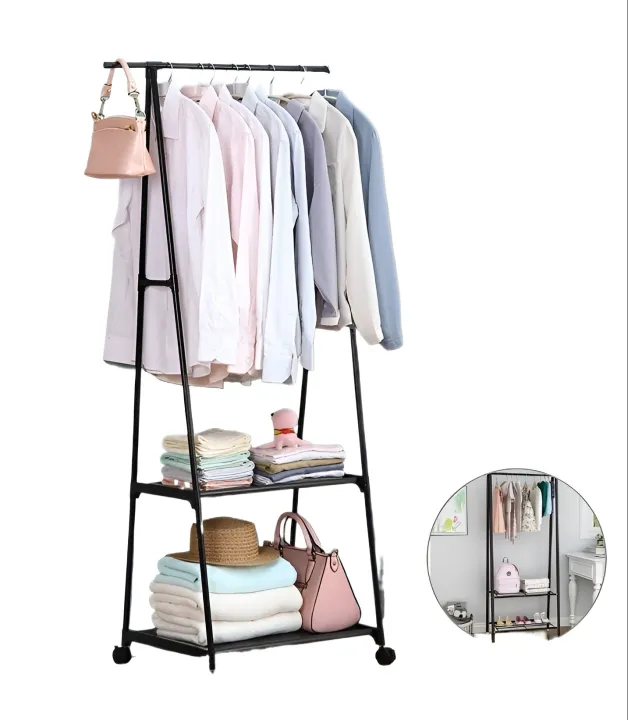 Triangular%20Simple%20Clothes%20Hanger%20Stand%20Storage%20Rack%20Coat%20Rack%20With%20Wheels%20-%20Image%202