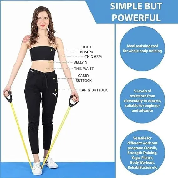 Double Toning Resistance Tube Heavy Quality Pull Rope Elastic Rubber ...