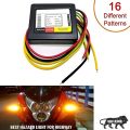 MOXI Waterproof Universal 16 Mode Motorbike Hazard Flasher, 16 Different Pattern Flasher Relay for LED & Bulb Indicators (Made In India). 