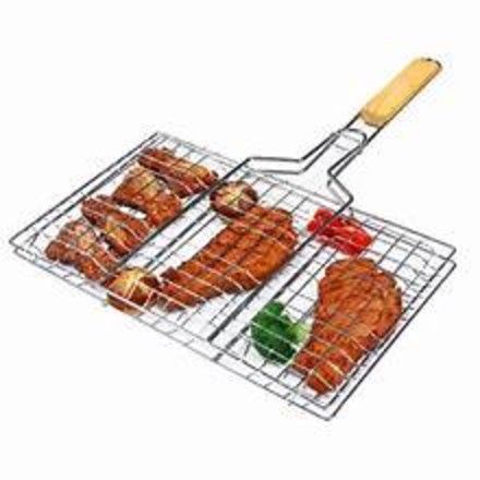 New Barbecue BBQ Grill Plate Mesh Net Mesh Wire Handle