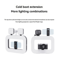 BI-Color LED Ring Light Handheld Photography Fill Light for Live Streaming and Photography. 