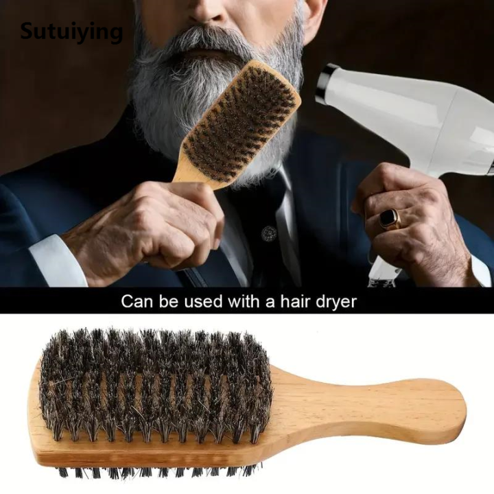 Sutuiying%204pcs%20Double%20Sided%20Beard%20Brush%20Set%20Shaving%20Brush%20Wooden%20Whisker%20Comb%202025%20Wood%20High%20Quality%20Beard%20Brush%20Styling%20Brush%20Salon%20Hair%20Tool%20-%20Image%205