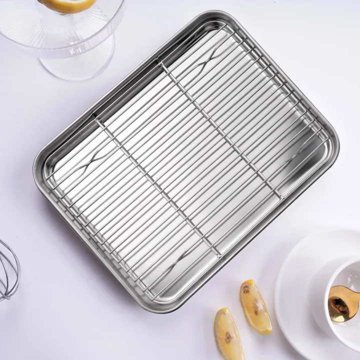 OUMERY%2010%20Inch%20Toaster%20Oven%20Tray%20and%20Rack%20Set,%20Small%20Stainless%20Steel%20Baking%20Pan%20with%20Cooling%20Rack,Dishwasher%20Safe%20Baking%20Sheet%20-%20Image%205